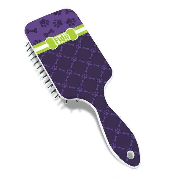 Pawprints & Bones Hair Brush - Angle View