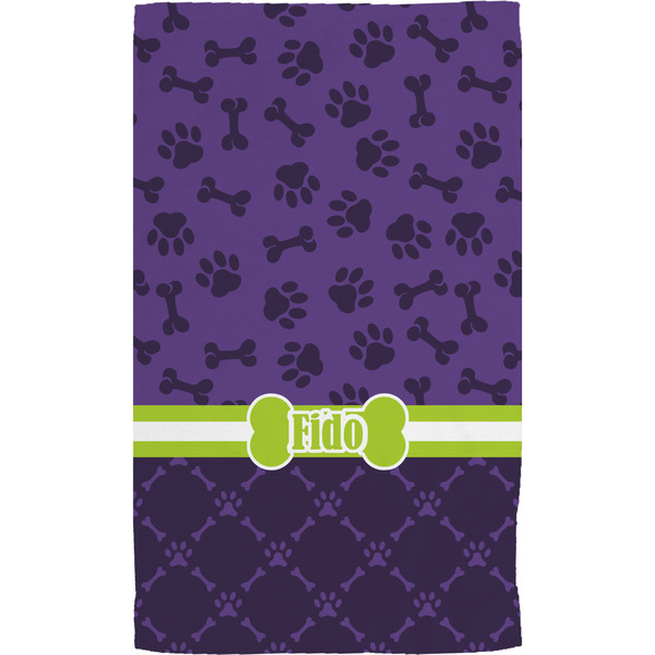 Pawprints & Bones Hand Towel (Personalized) Full