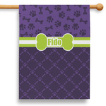 Pawprints & Bones 28" House Flag - Single Sided (Personalized)
