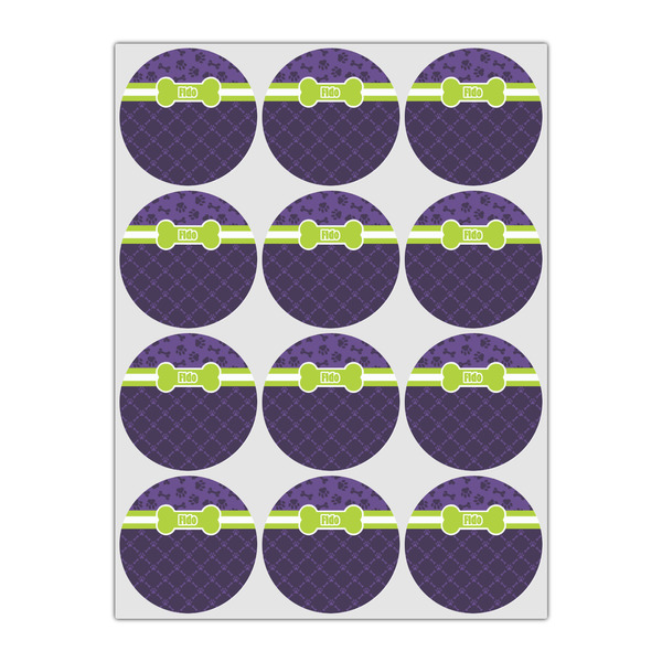 Pawprints & Bones Icing Circle - Small - Set of 12