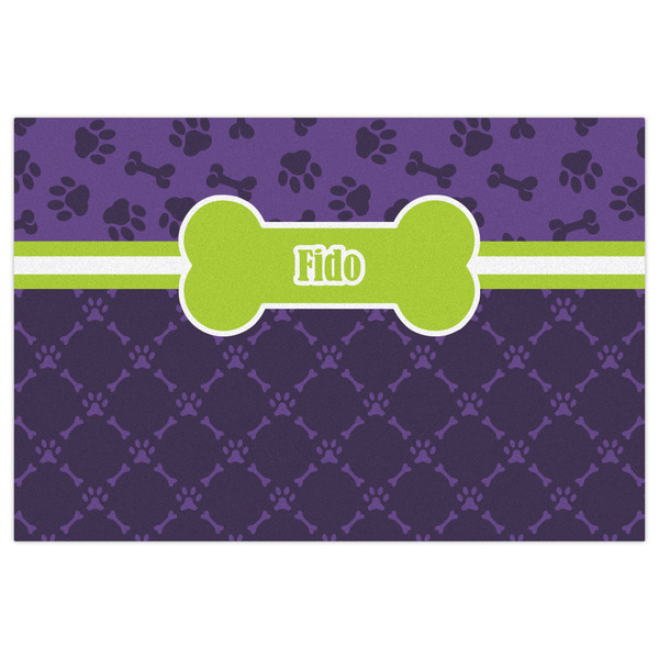 Pawprints & Bones Indoor / Outdoor Rug - 2'x3' - Front Flat