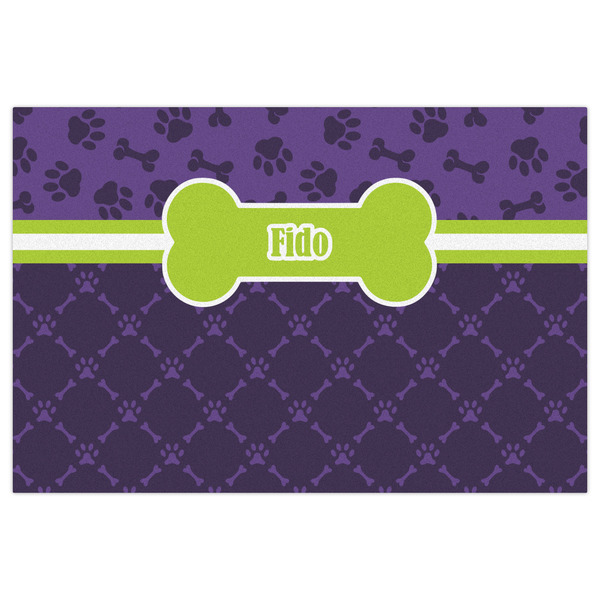 Pawprints & Bones Indoor / Outdoor Rug - 4'x6' - Front Flat