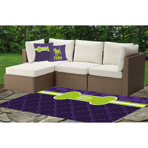 Pawprints & Bones Indoor / Outdoor Rug & Cushions