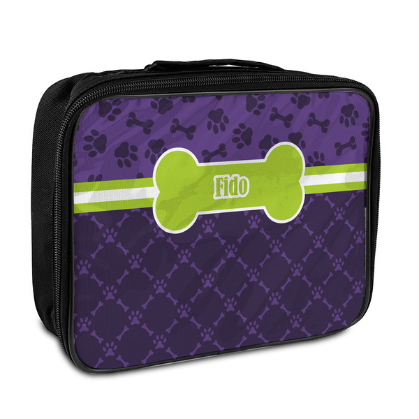 Custom Pawprints & Bones Insulated Lunch Bag (Personalized)