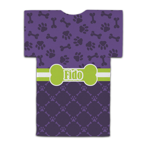 Pawprints & Bones Jersey Bottle Cooler - BACK (flat)