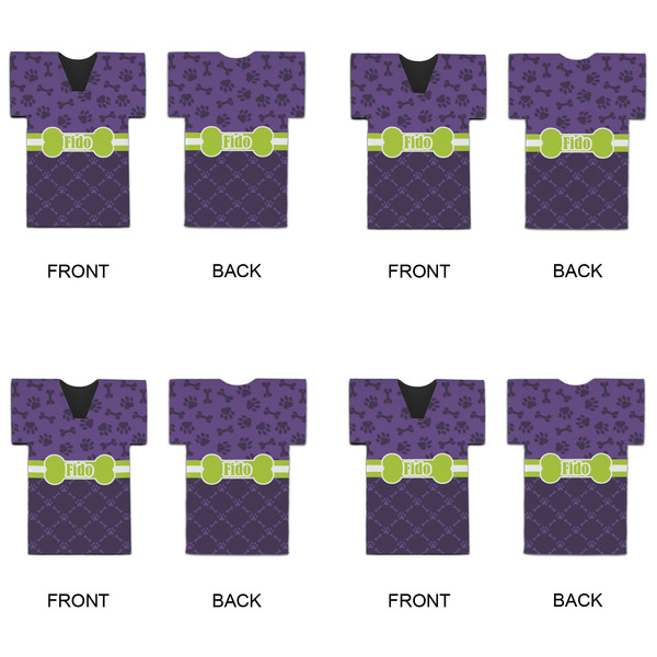 Pawprints & Bones Jersey Bottle Cooler - Set of 4 - APPROVAL