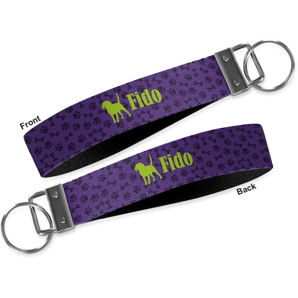 Pawprints & Bones Key-chain - Metal and Nylon - Front and Back