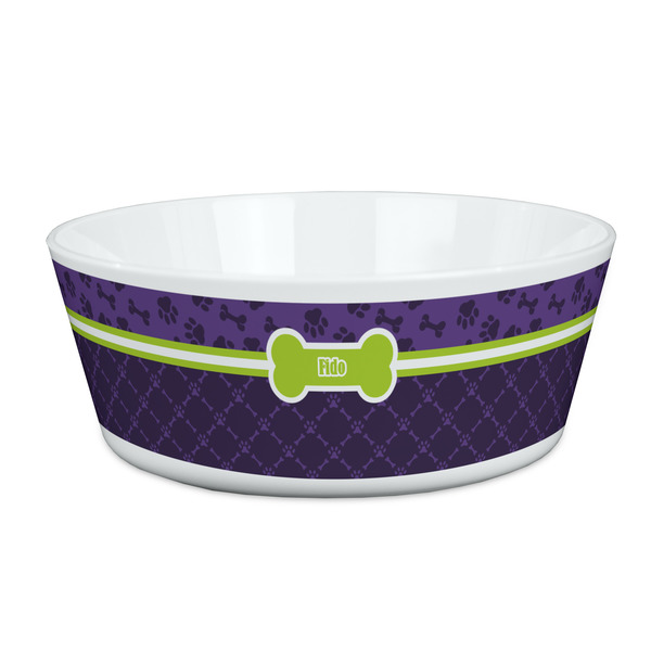 Custom Pawprints & Bones Kid's Bowl (Personalized)