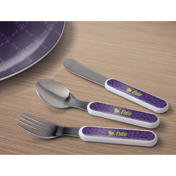 Pawprints & Bones Kids Flatware w/ Plate
