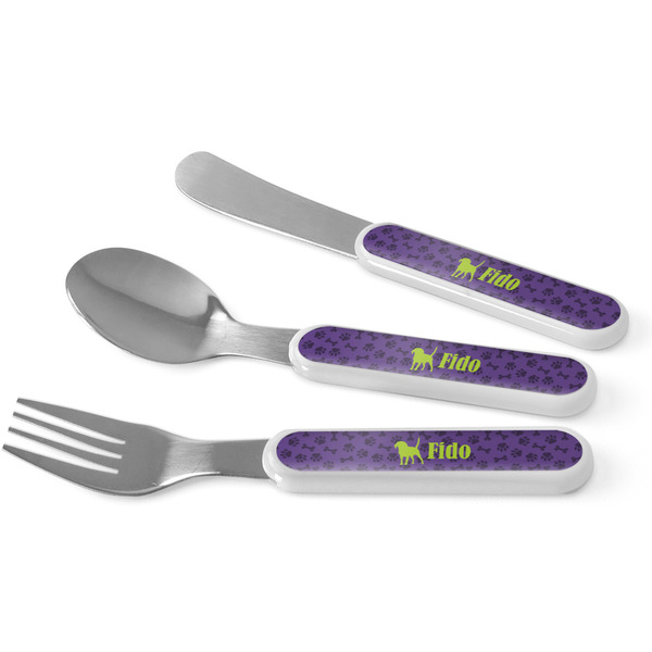 Custom Pawprints & Bones Kid's Flatware (Personalized)