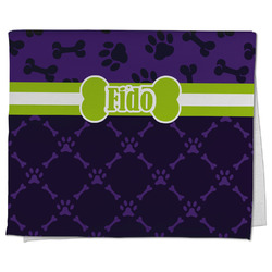 Pawprints & Bones Kitchen Towel - Poly Cotton w/ Name or Text