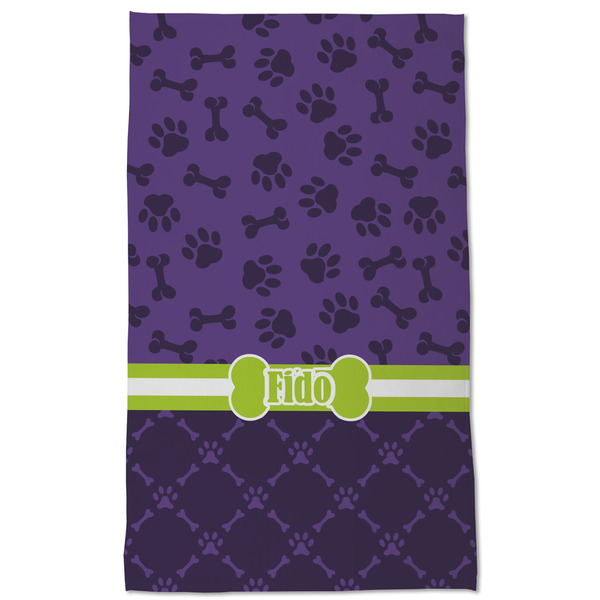 Pawprints & Bones Kitchen Towel - Poly Cotton - Full Front