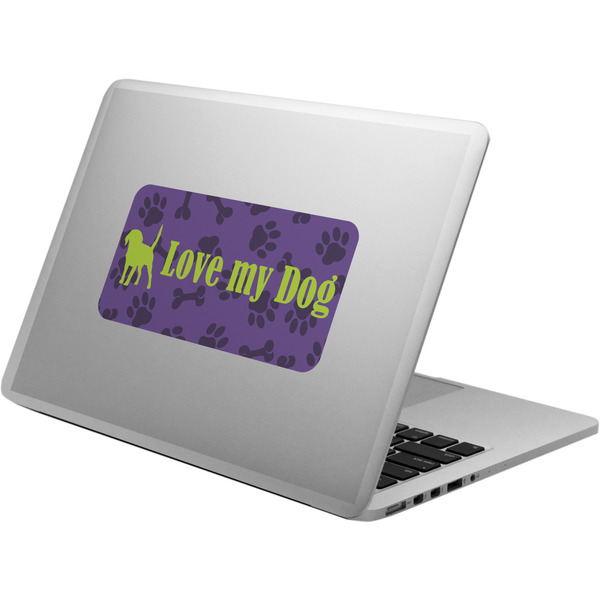 Custom Pawprints & Bones Laptop Decal (Personalized)