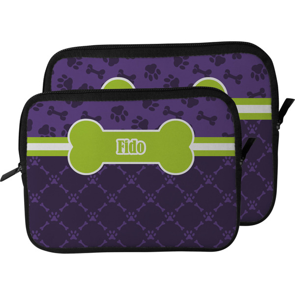 Pawprints & Bones Laptop Sleeve (Size Comparison)