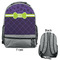 Pawprints & Bones Large Backpack - Gray - Front & Back View