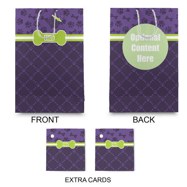 Pawprints & Bones Large Gift Bag - Approval
