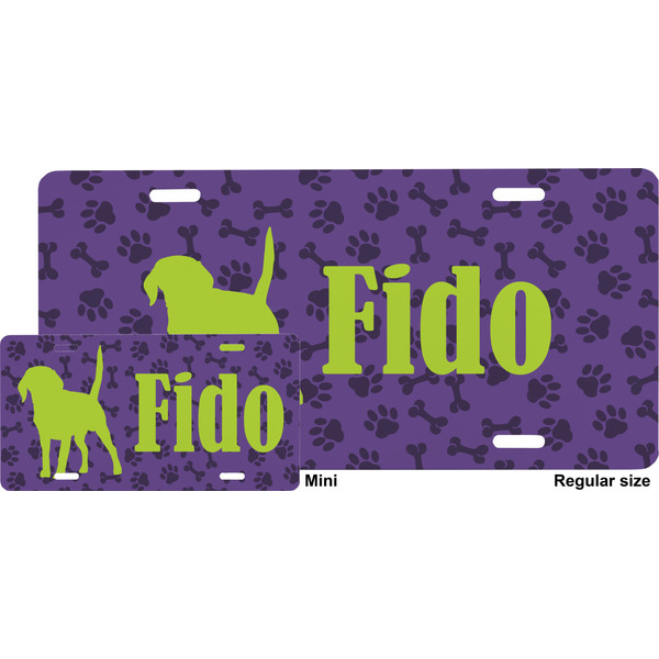 Pawprints & Bones License Plate (Sizes)