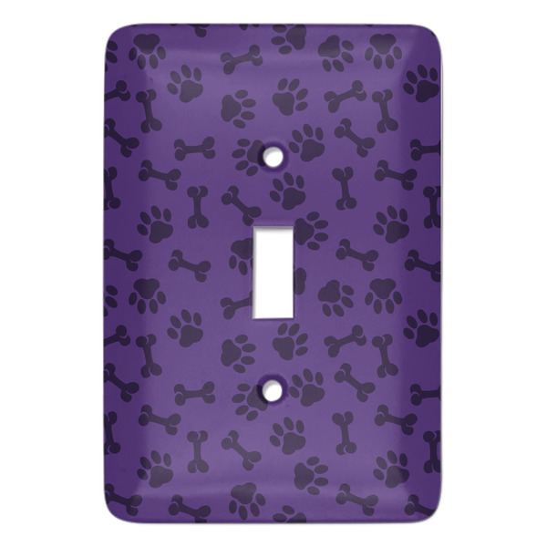 Custom Pawprints & Bones Light Switch Cover (Single Toggle)