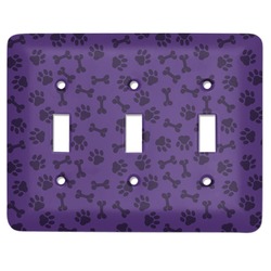 Pawprints & Bones Light Switch Cover (3 Toggle Plate)
