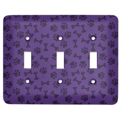 Pawprints & Bones Light Switch Cover (3 Toggle Plate)