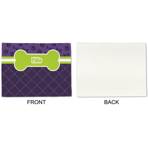 Pawprints & Bones Linen Placemat - APPROVAL Single (single sided)