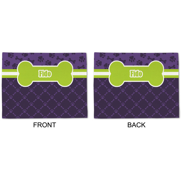 Pawprints & Bones Linen Placemat - APPROVAL (double sided)