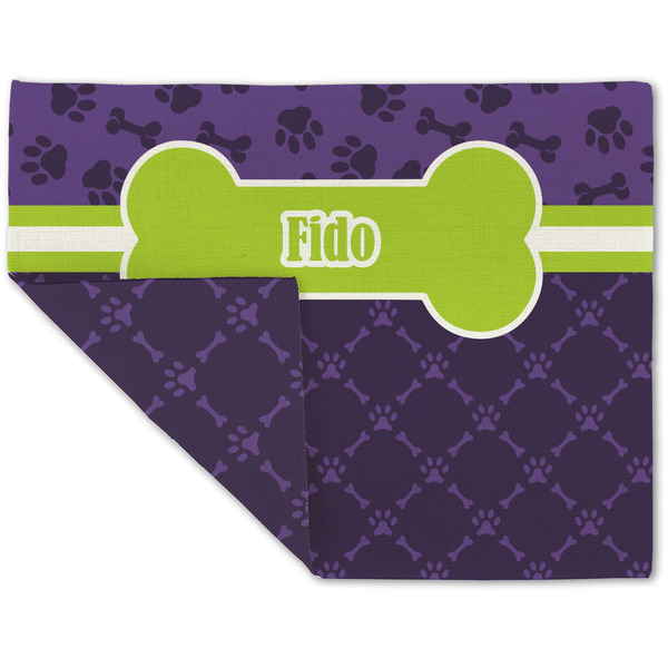 Pawprints & Bones Linen Placemat - Folded Corner (double side)