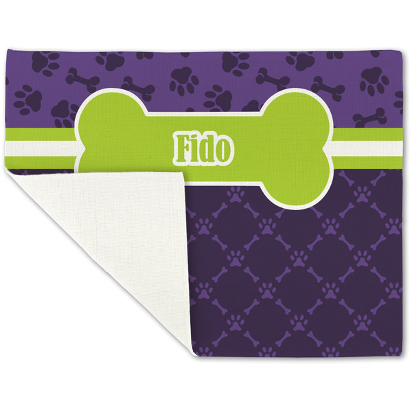 Pawprints & Bones Linen Placemat - Folded Corner (single side)