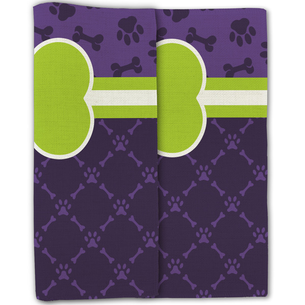 Pawprints & Bones Linen Placemat - Folded Half (double sided)