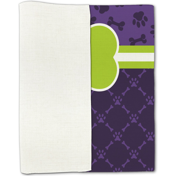 Pawprints & Bones Linen Placemat - Folded Half