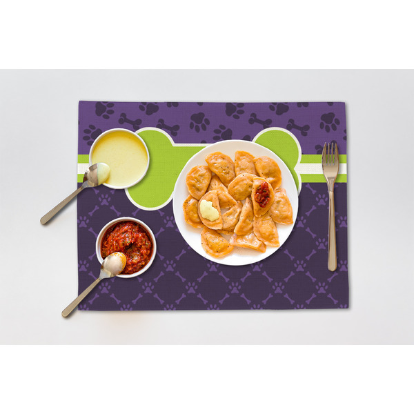 Pawprints & Bones Linen Placemat - Lifestyle (single)