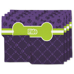 Pawprints & Bones Linen Placemat w/ Name or Text