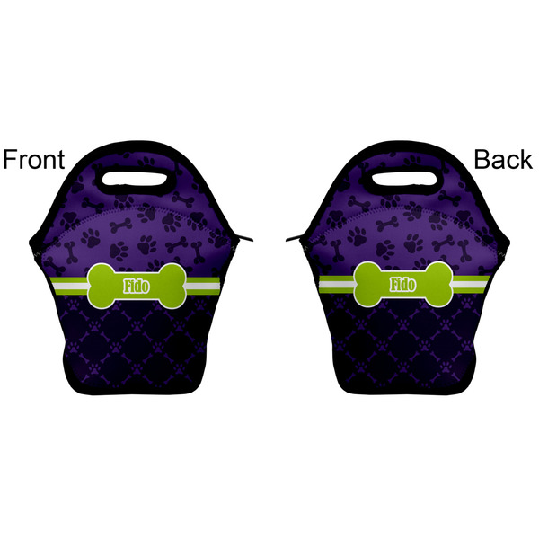 Pawprints & Bones Lunch Bag - Front and Back