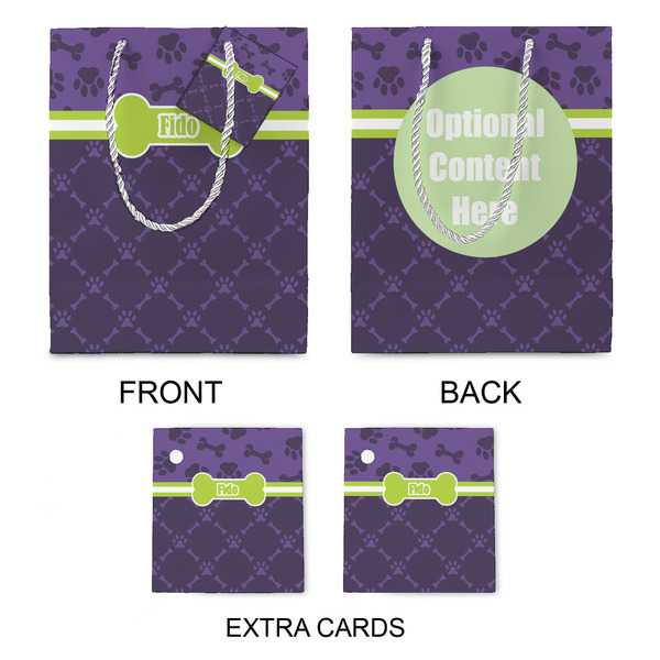 Pawprints & Bones Medium Gift Bag - Approval