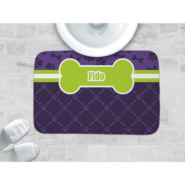 Pawprints & Bones Memory Foam Bath Mat - LIFESTYLE 34x21