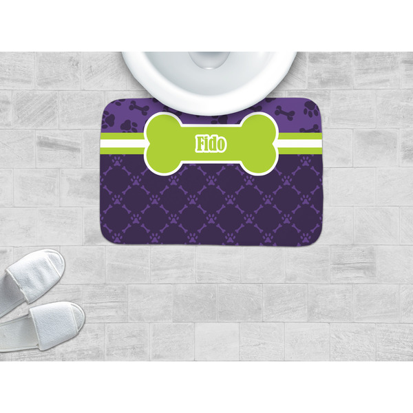 Pawprints & Bones Memory Foam Bath Mat - LIFESTYLE