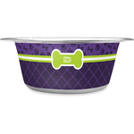 Pawprints & Bones Stainless Steel Dog Bowl (Personalized)