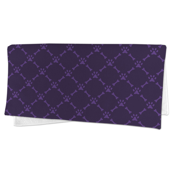 Pawprints & Bones Microfiber Dish Rag - FOLDED (half)