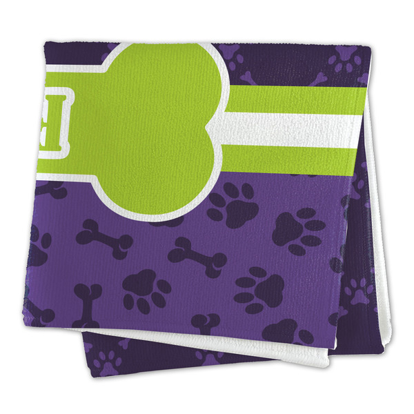 Pawprints & Bones Microfiber Dish Rag - FOLDED (square)