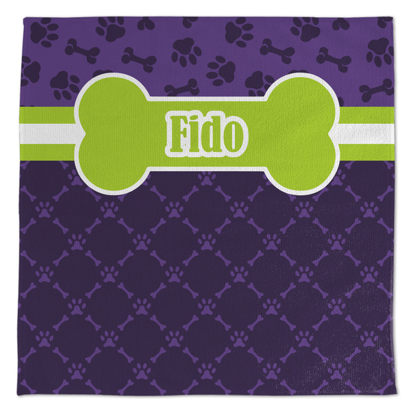 Custom Pawprints & Bones Microfiber Dish Towel (Personalized)