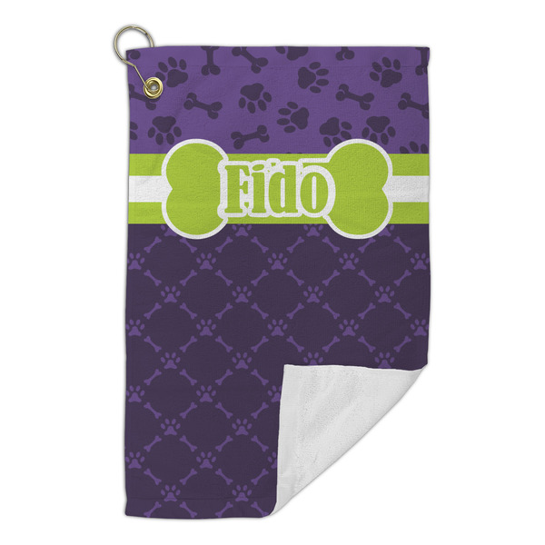 Pawprints & Bones Microfiber Golf Towels Small - FRONT FOLDED