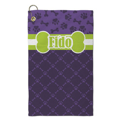 Pawprints & Bones Microfiber Golf Towel - Small (Personalized)
