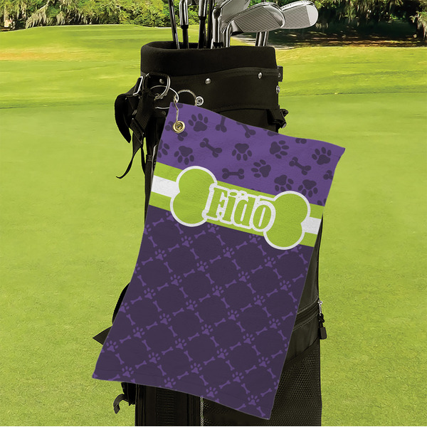 Pawprints & Bones Microfiber Golf Towels - Small - LIFESTYLE