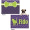 Pawprints & Bones Microfleece Dog Blanket - Regular - Front & Back