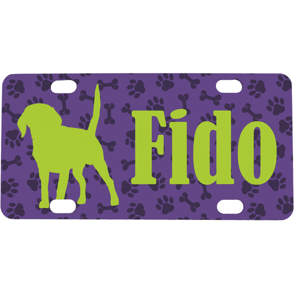 Custom Pawprints & Bones Mini/Bicycle License Plate (Personalized)