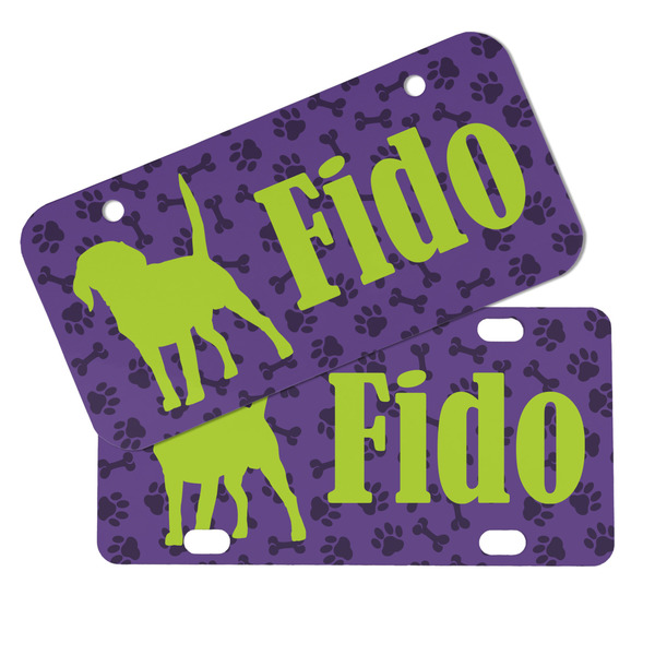 Pawprints & Bones Mini License Plates - MAIN (4 and 2 Holes)