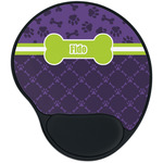 Pawprints & Bones Mouse Pad with Wrist Support