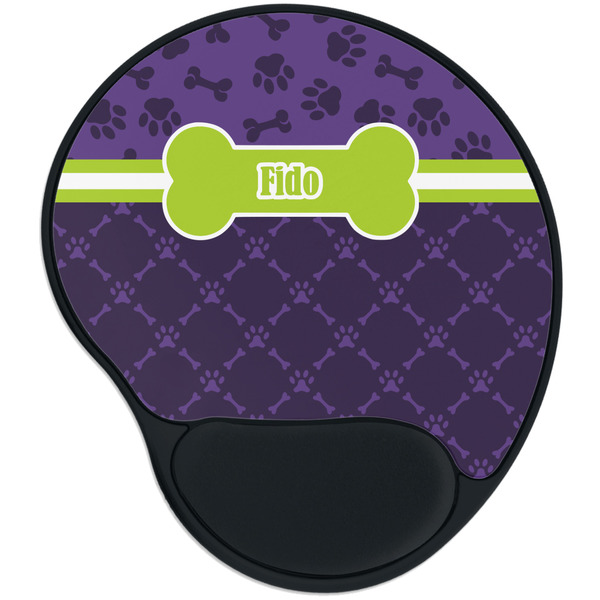 Custom Pawprints & Bones Mouse Pad with Wrist Support