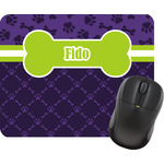Pawprints & Bones Rectangular Mouse Pad (Personalized)