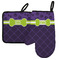 Pawprints & Bones Left Oven Mitt & Pot Holder Set w/ Name or Text